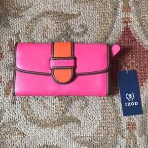 Pink and Orange Izod Wallet NWT